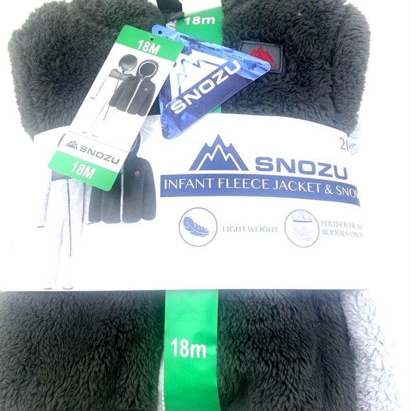 Baby Fleece Jacket Snowsuit Size 18m Snozu Mittens Booties Boys Girls Hooded - Picture 5 of 8